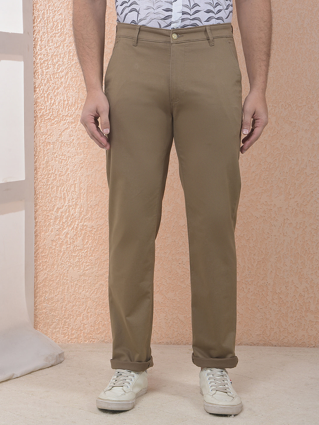 Brown Straight Trousers