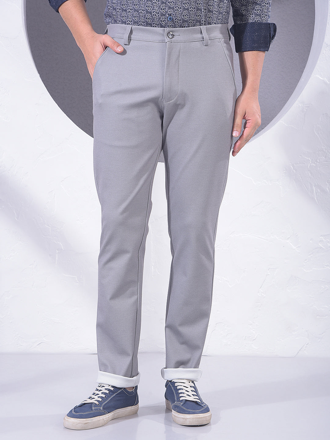 Soft Grey Knitted Trousers