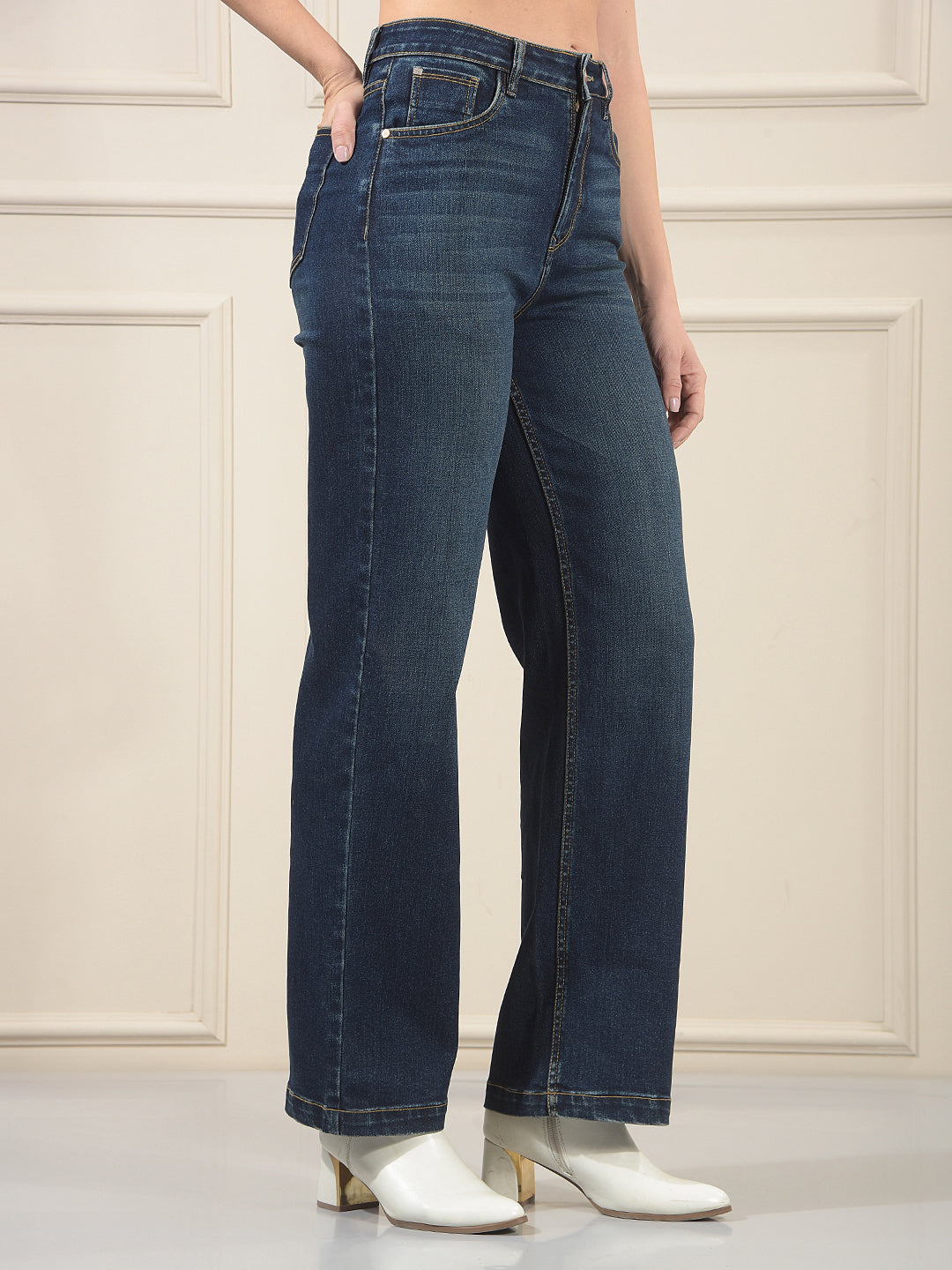 Modern Pacific Blue Wide-Leg Jeans