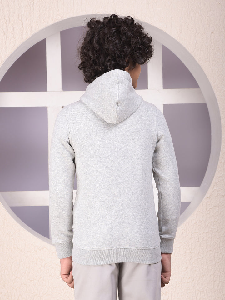 Grey Hooded Neck Sweatshirt