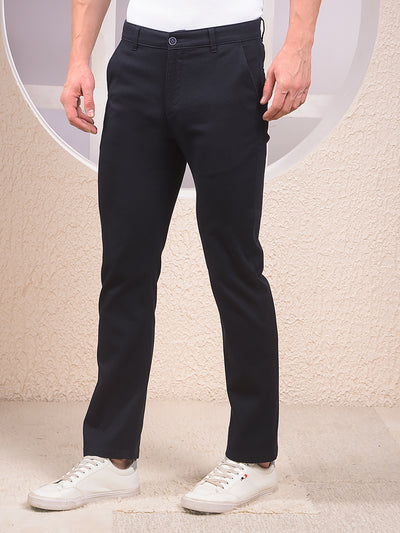 Navy Blue Straight Trousers