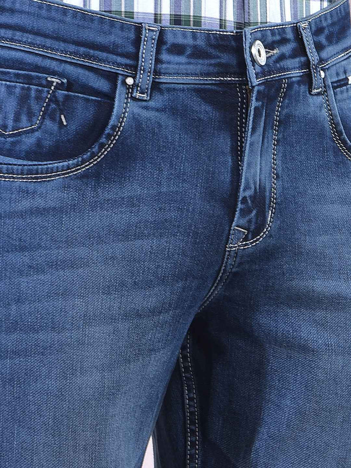 Intense Blue Clean Look Stretch Jeans