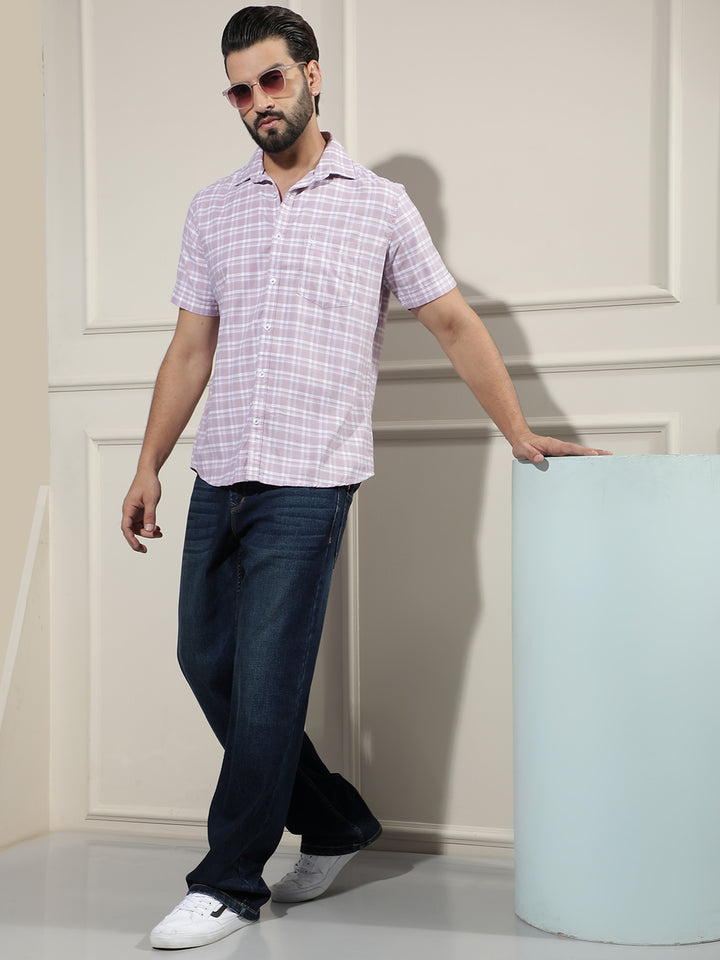 Signature Plum Purple Checked Shirt