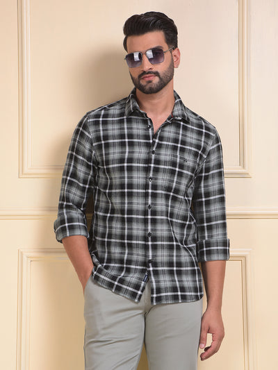 Green Checked 100% Cotton Shirt