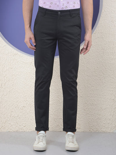 Urban Jet Black Casual Trouser