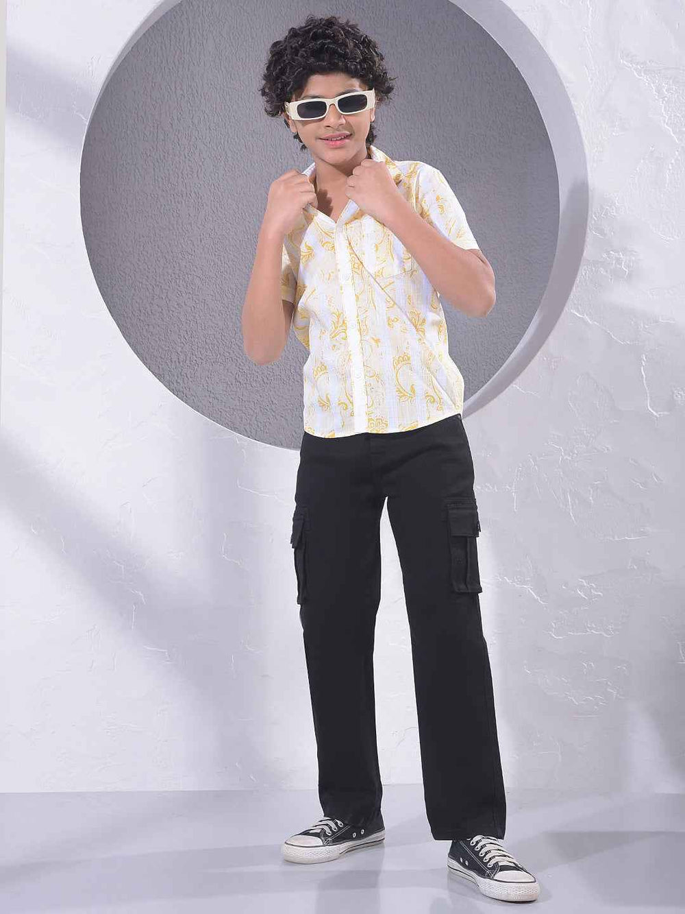 Jet Black Utility Cargo Jeans