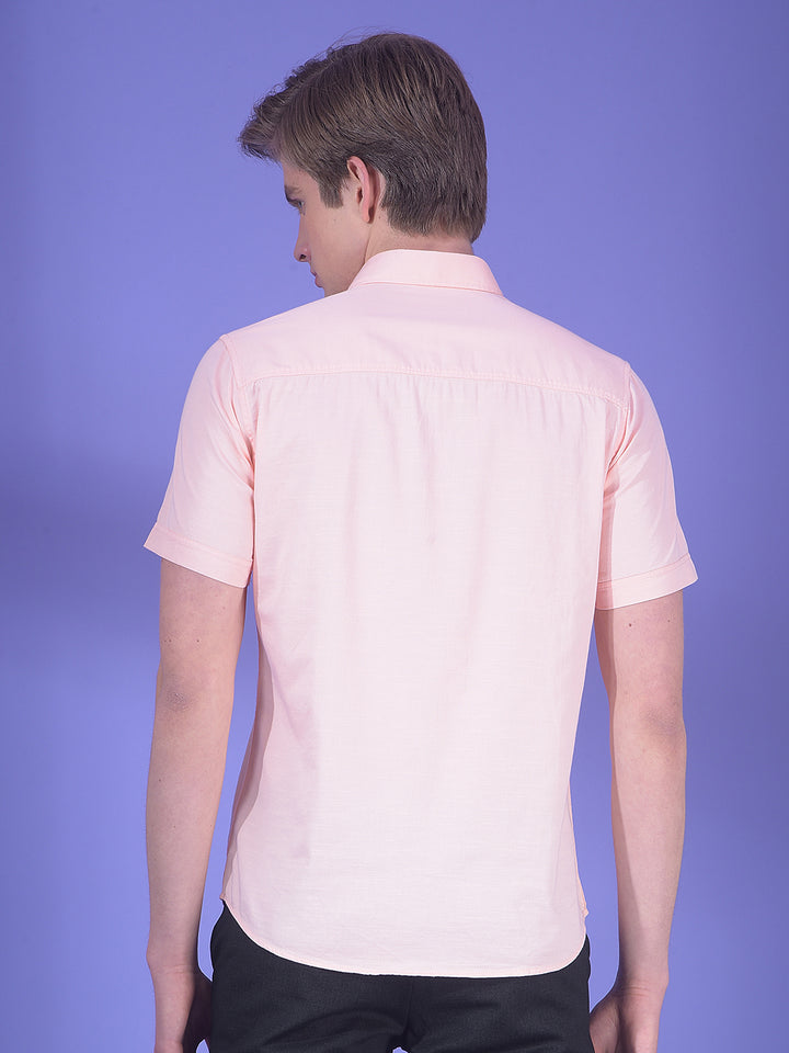 Soft Peach Short-Sleeve Shirt