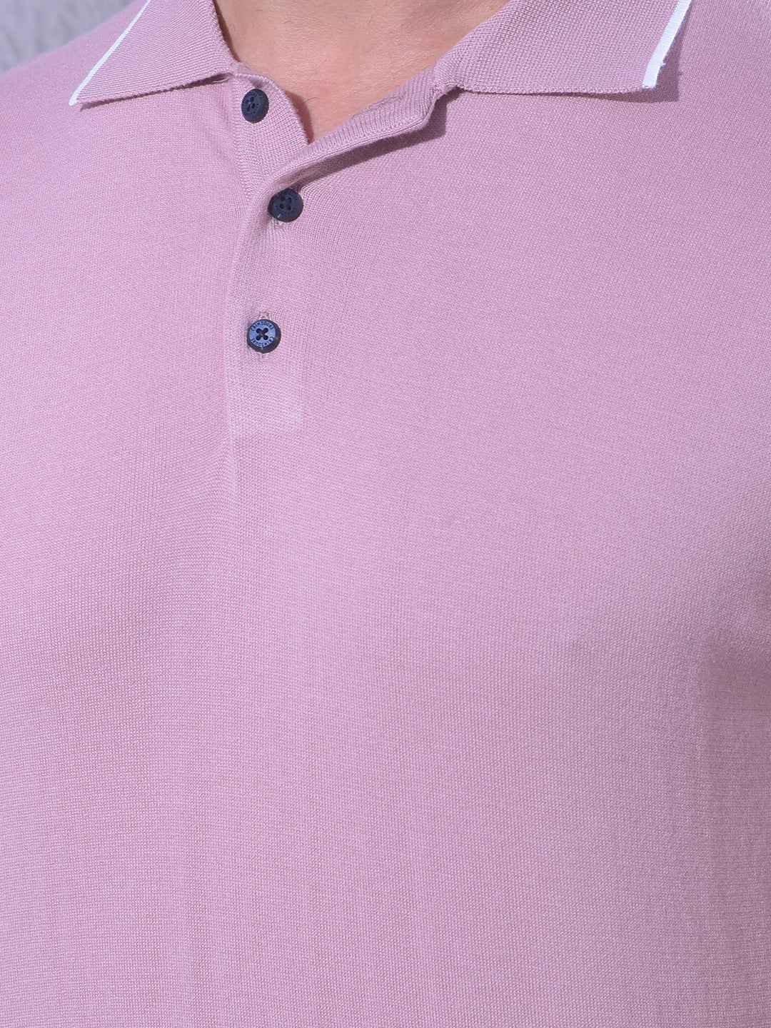 Trendy Blush Pink Polo T-Shirt
