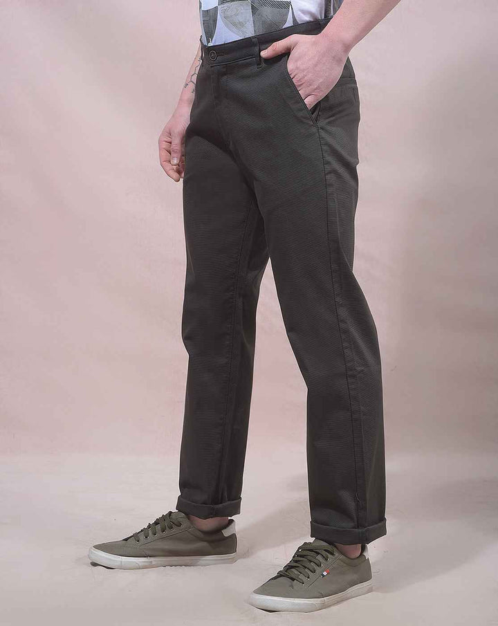 Versatile Olive Straight Chino Trousers