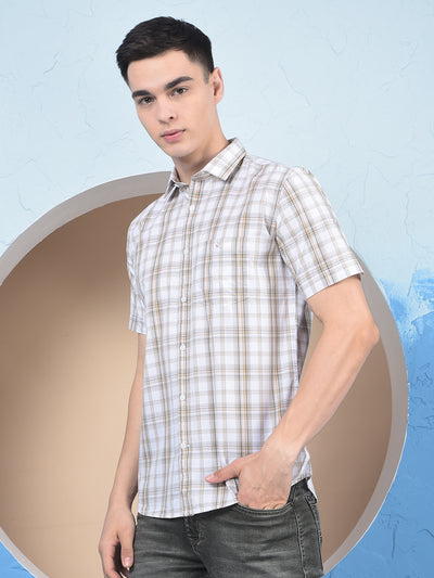 Yellow Checked 100% Cotton Shirt