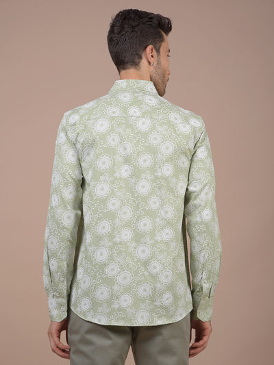 Green Floral Print Shirt