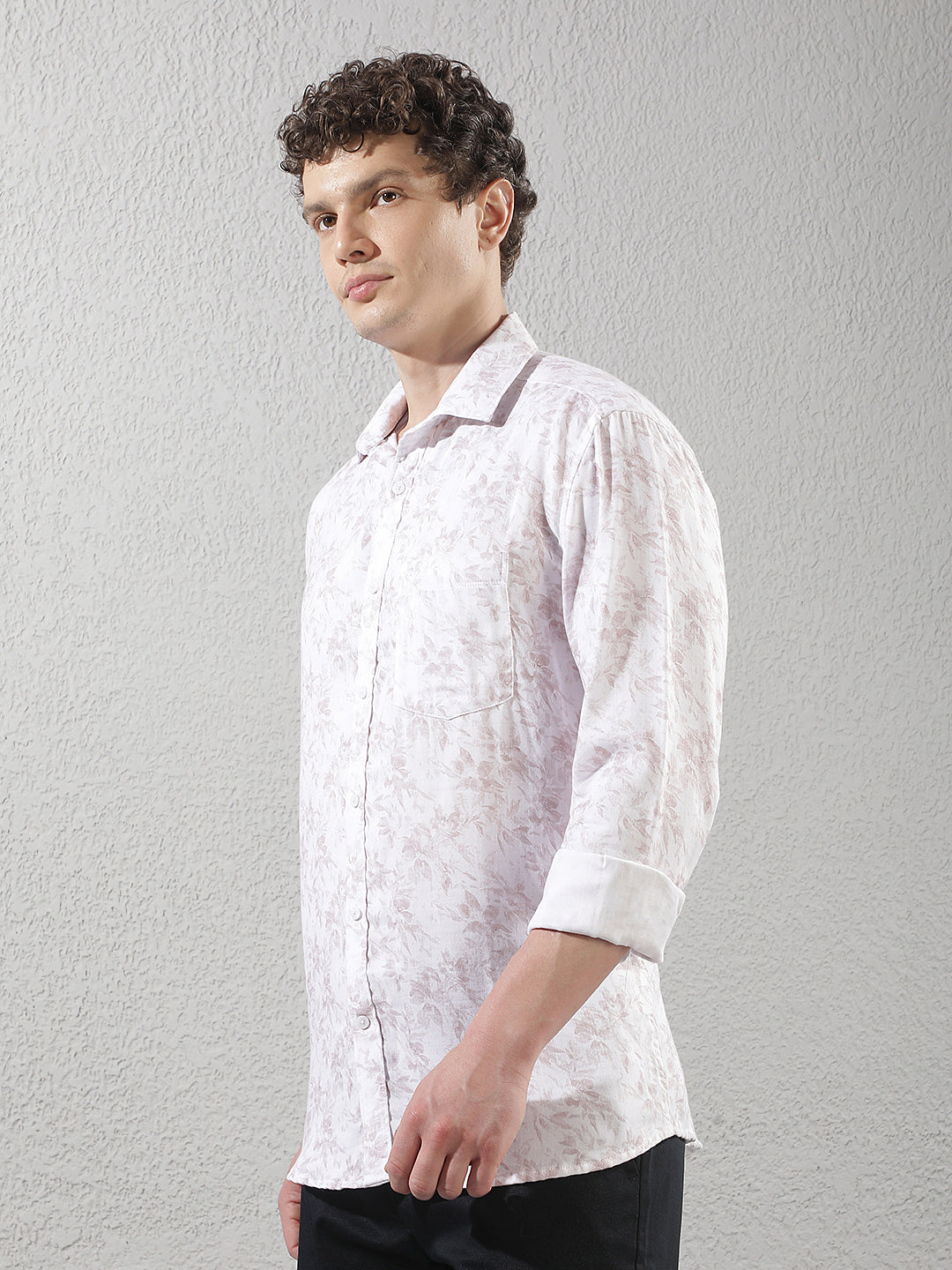 Pink Floral Print Shirt