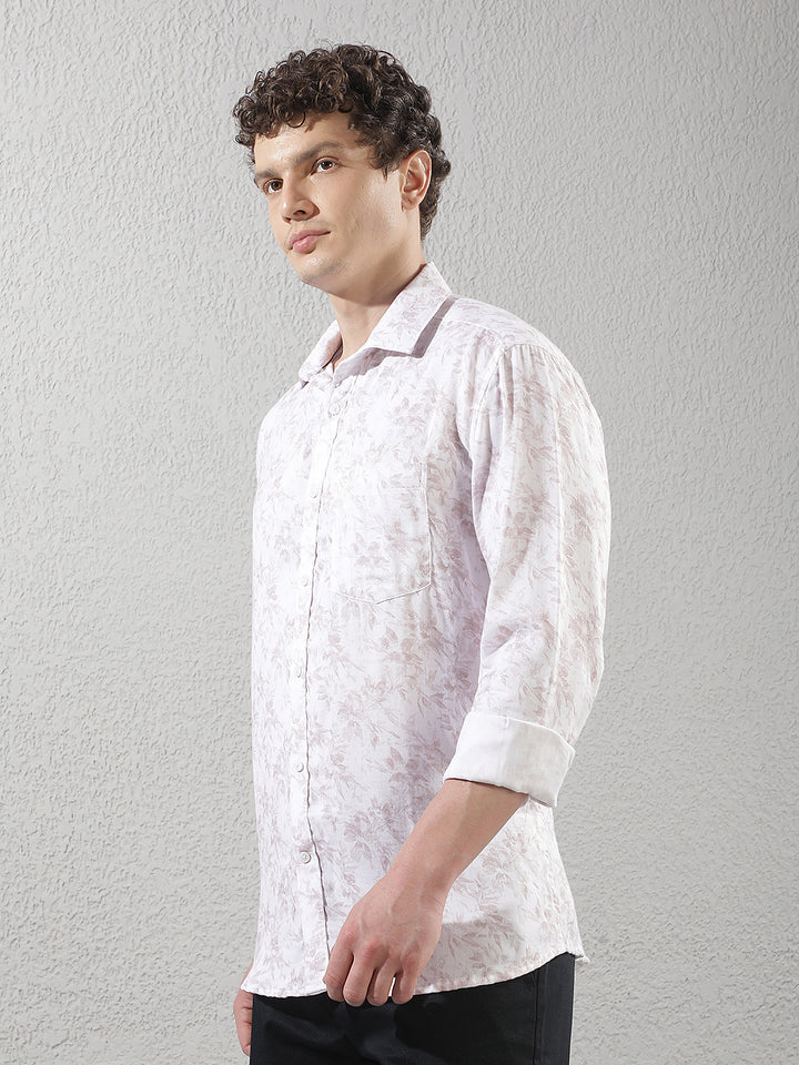 Pink Floral Print Shirt