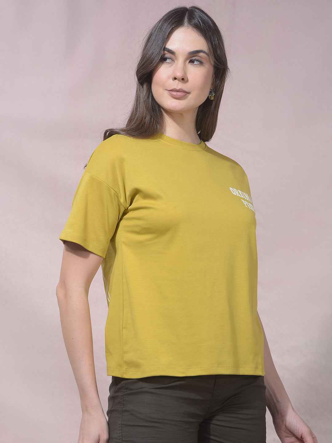 Mustard Graphic Print T-Shirt