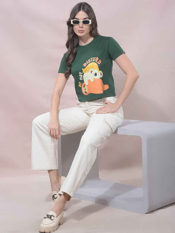 Green Graphic Print T-Shirt