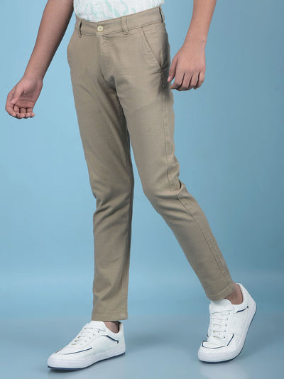Khaki Printed Trousers