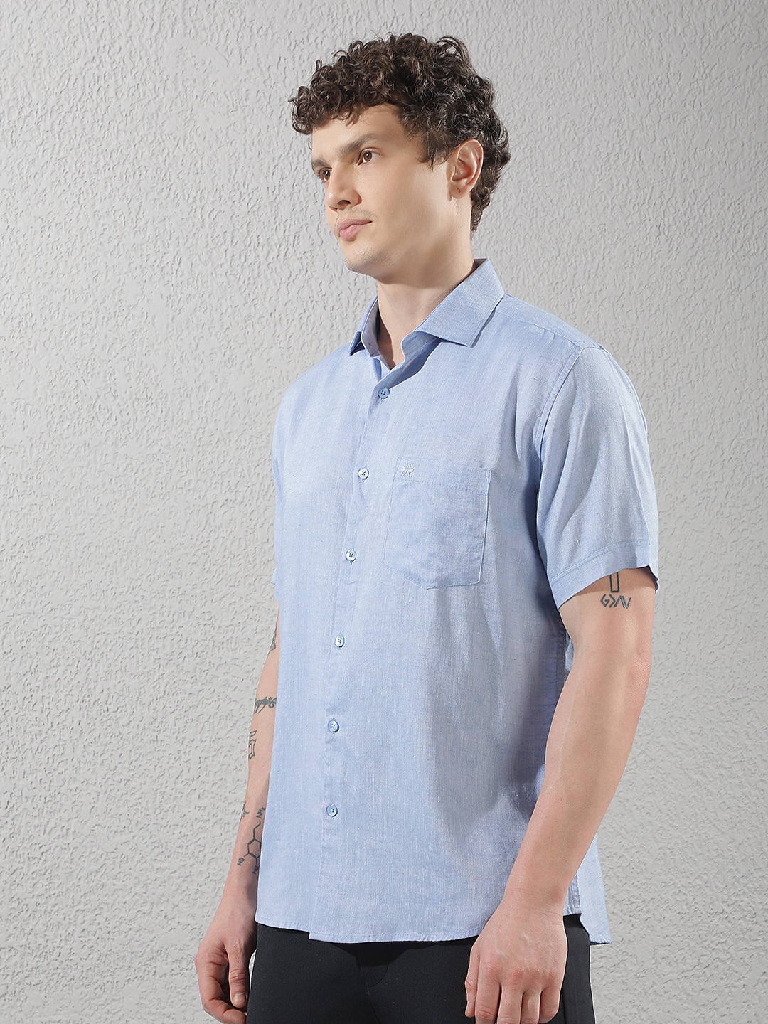Linen Sky Blue Shirt