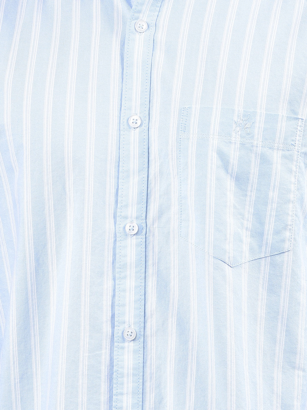 Blue Vertical Stripes 100% Cotton Shirt