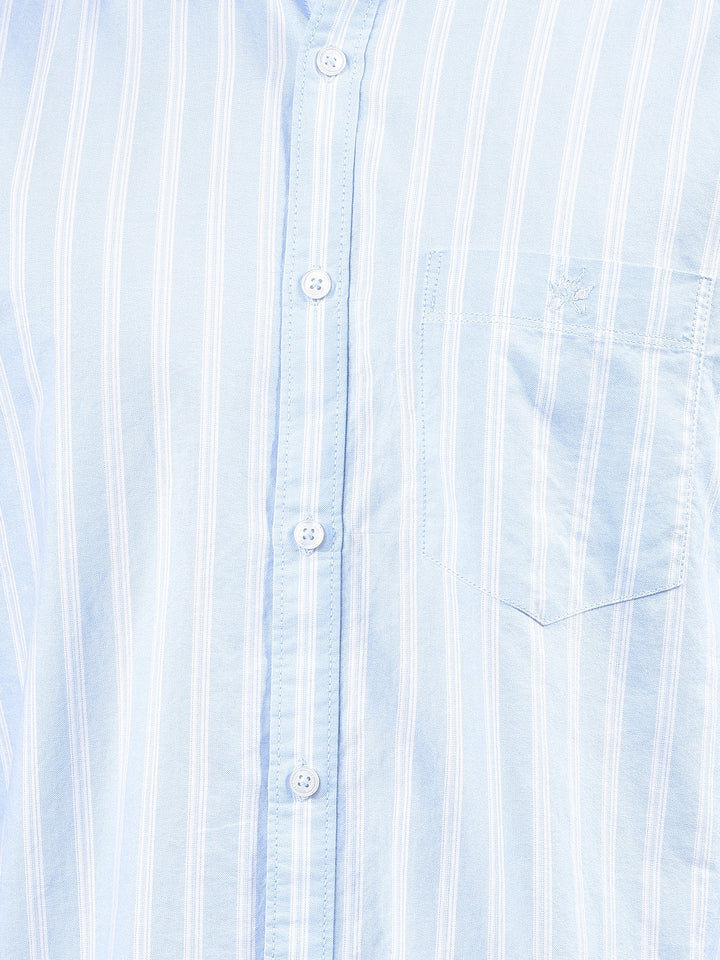 Blue Vertical Stripes 100% Cotton Shirt