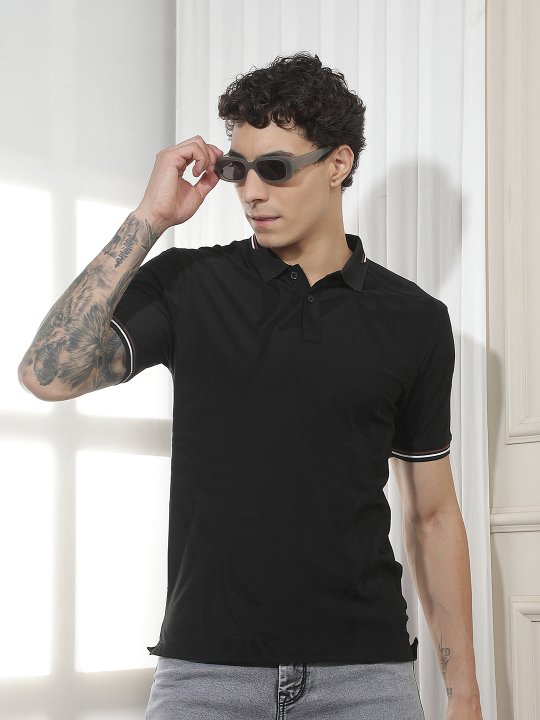 Classic Black Casual Polo T-Shirt