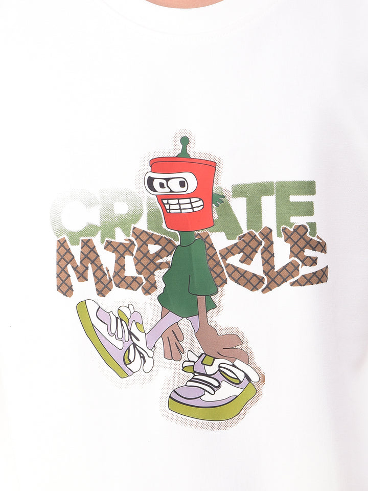 Off White Graphic Print Sweatshirt