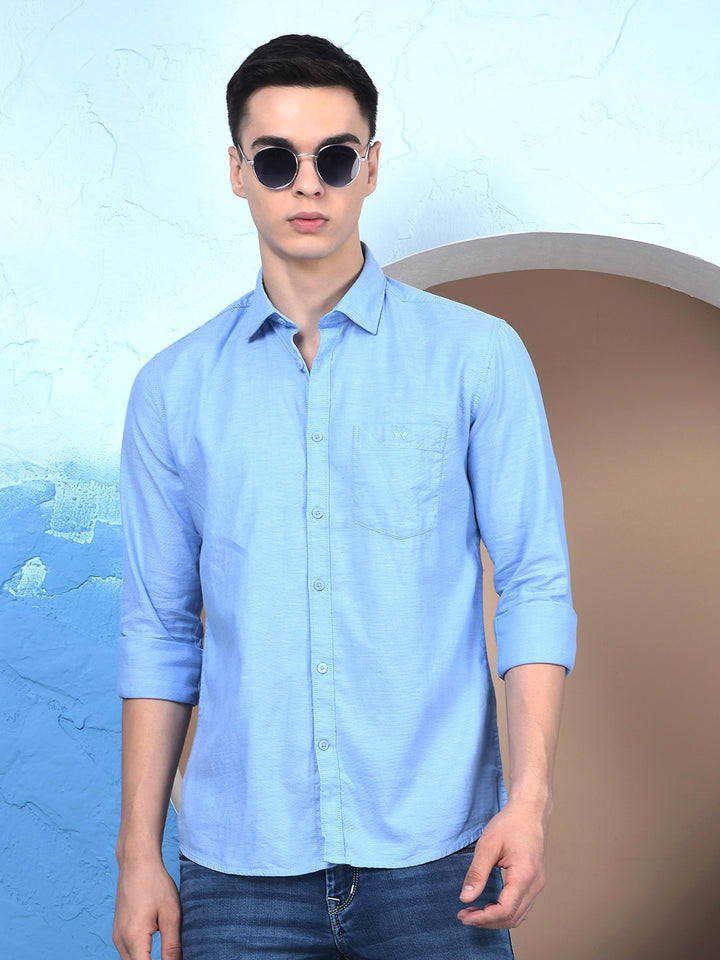Blue 100% Cotton Shirt