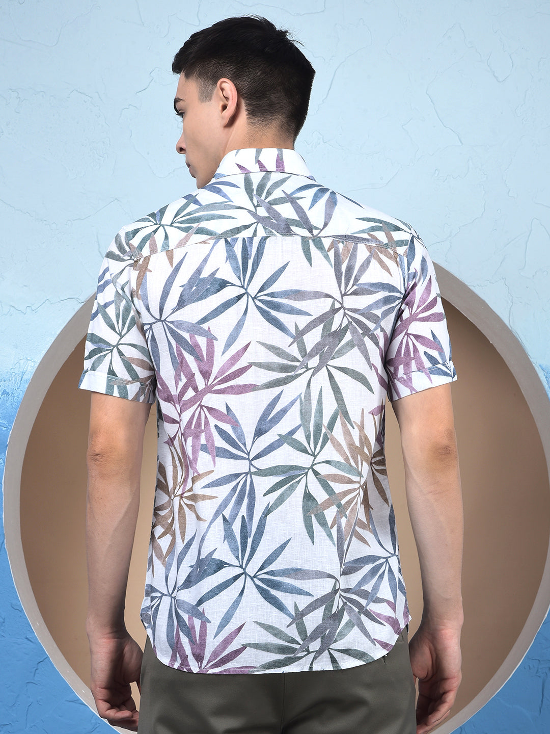Multi-Color Printed Linen Shirt