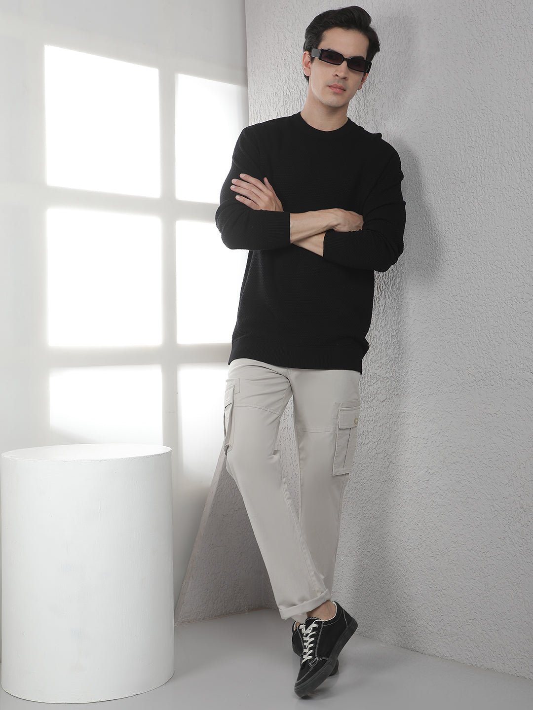 Black Round Neck Sweater