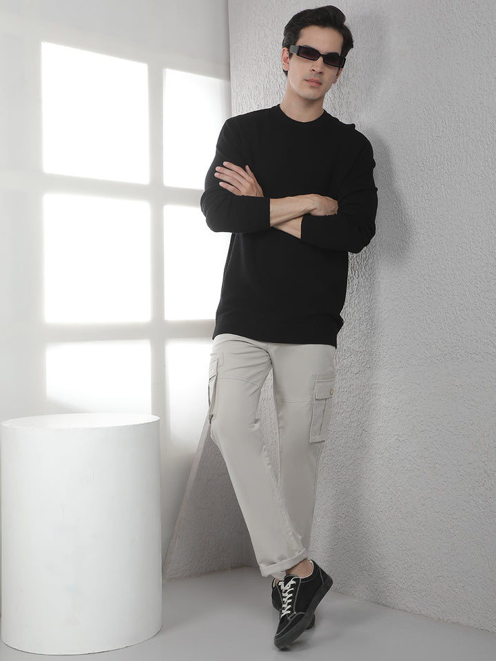 Black Round Neck Sweater