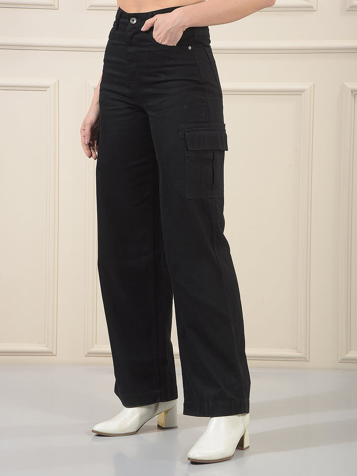 Essential Pitch Black Cargo Jeans
