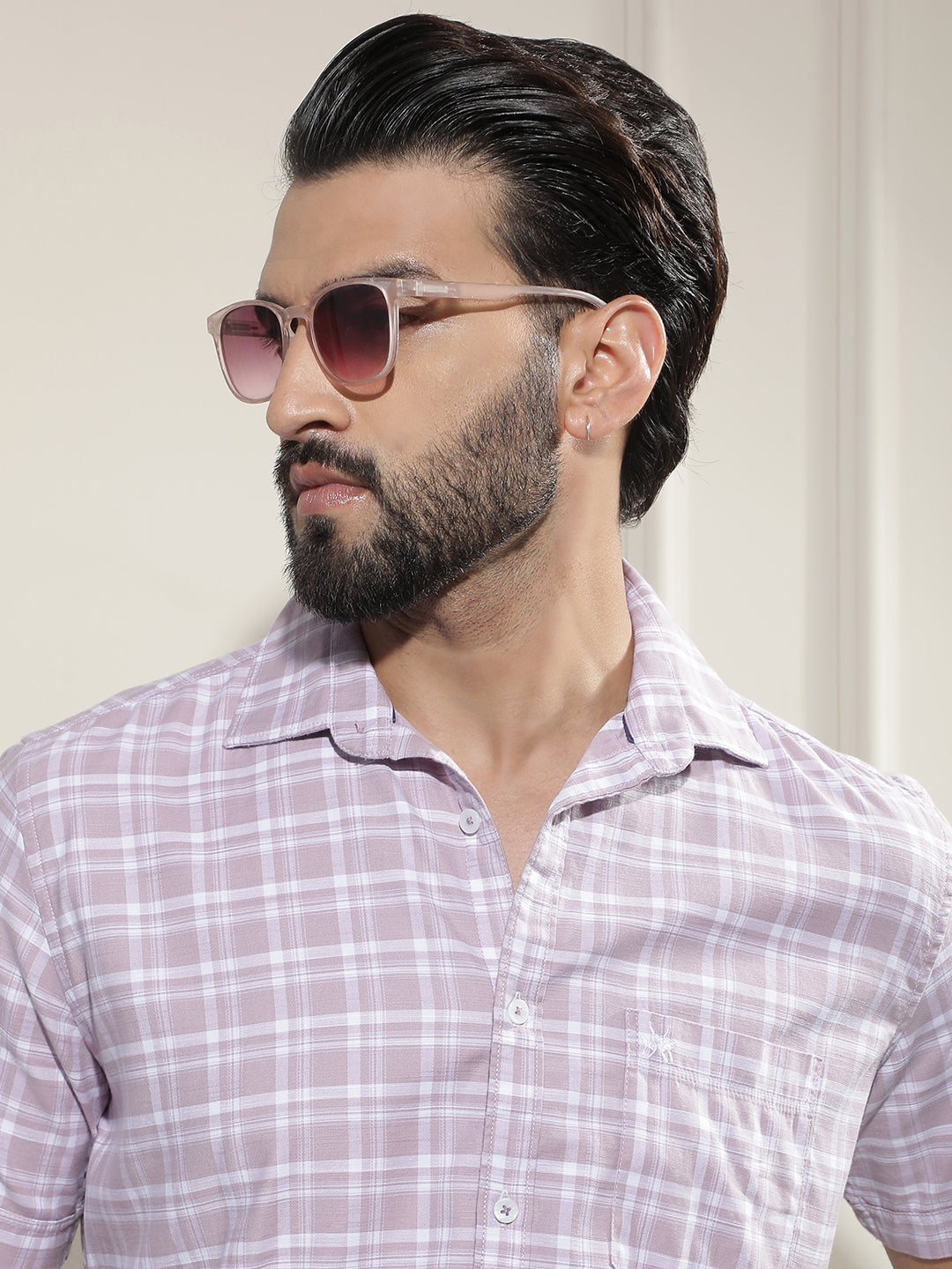 Signature Plum Purple Checked Shirt