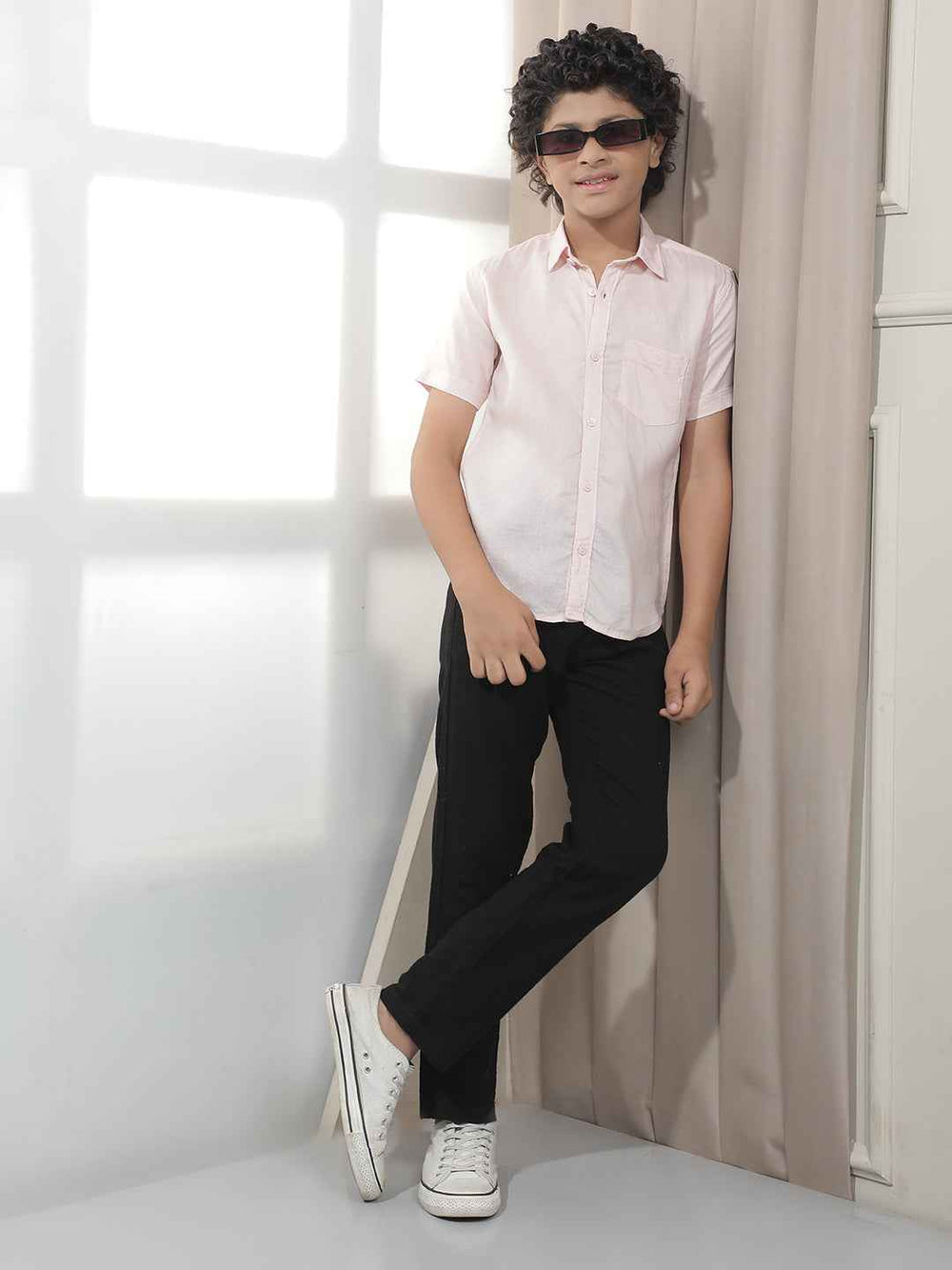 Soft Pink Linen Shirt