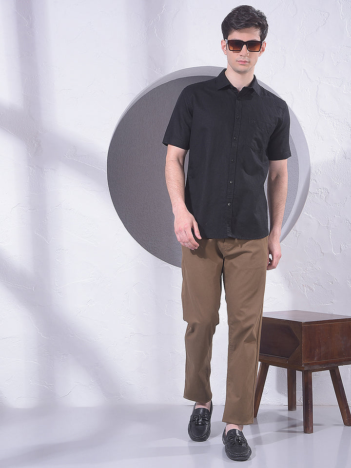 Earthy Brown Printed Trousers