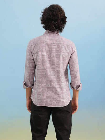 Pink Printed 100% Cotton Shirt