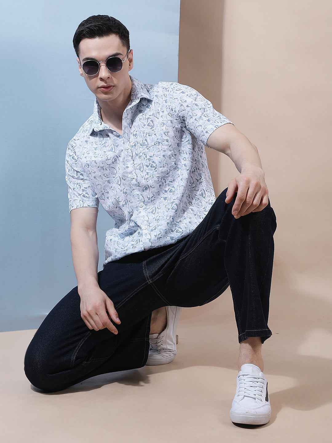 Fine Blue Printed Shirt