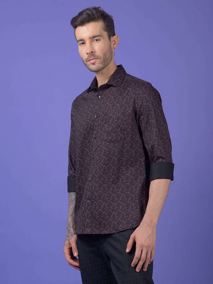 Wine Printed Shirt