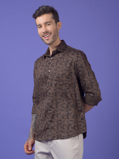 Brown Printed Shirt