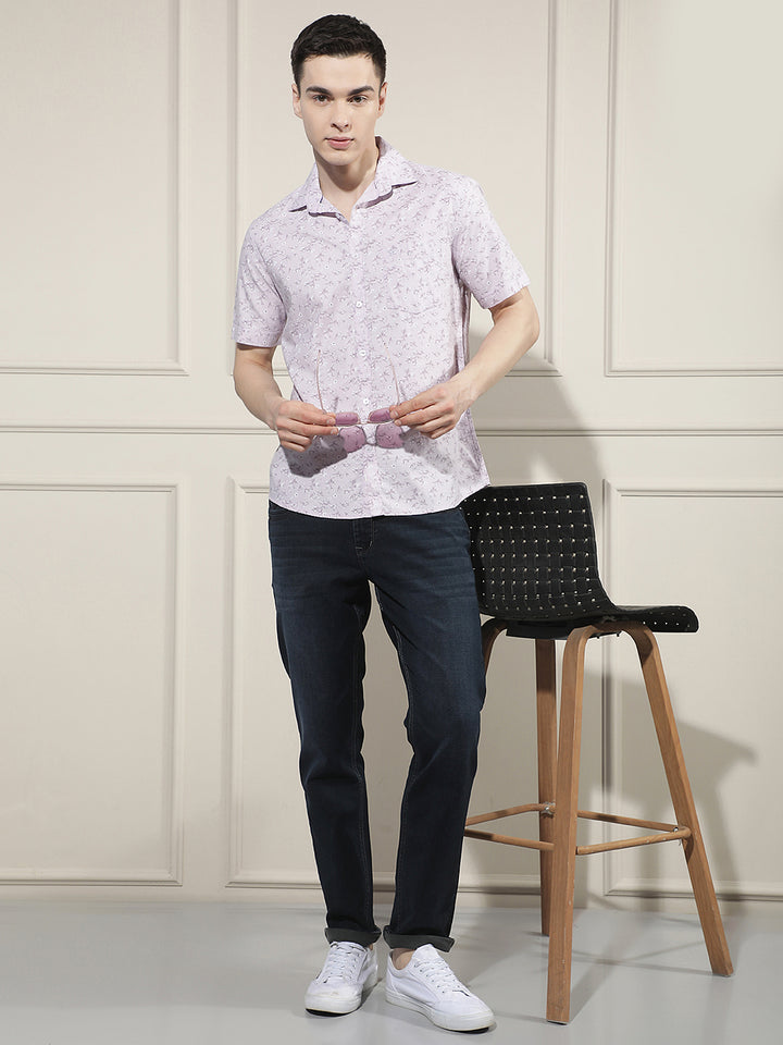 Pink Floral Print Shirt