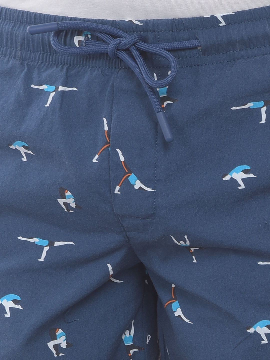 Navy Blue 100% Cotton Printed Boxers