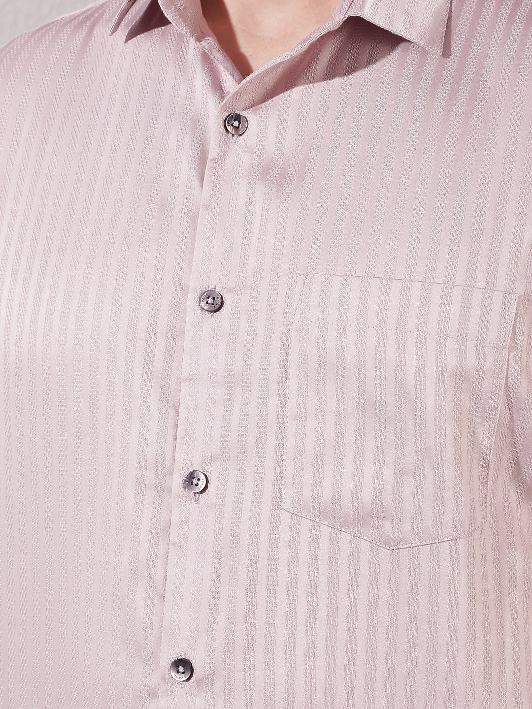 Purple Vertical Striped 100% cotton Shirt