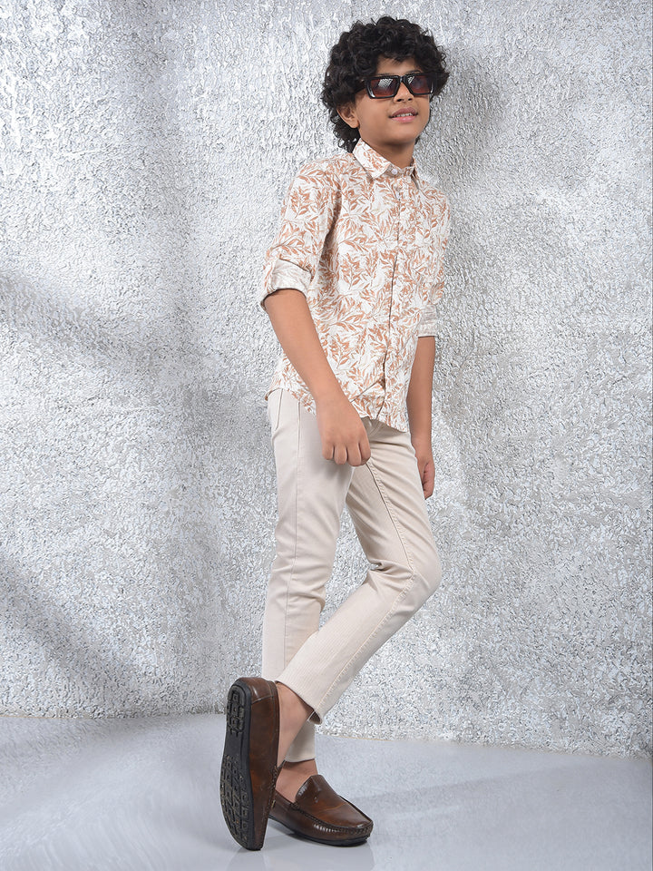 Stylish Beige Slim Fit Jeans