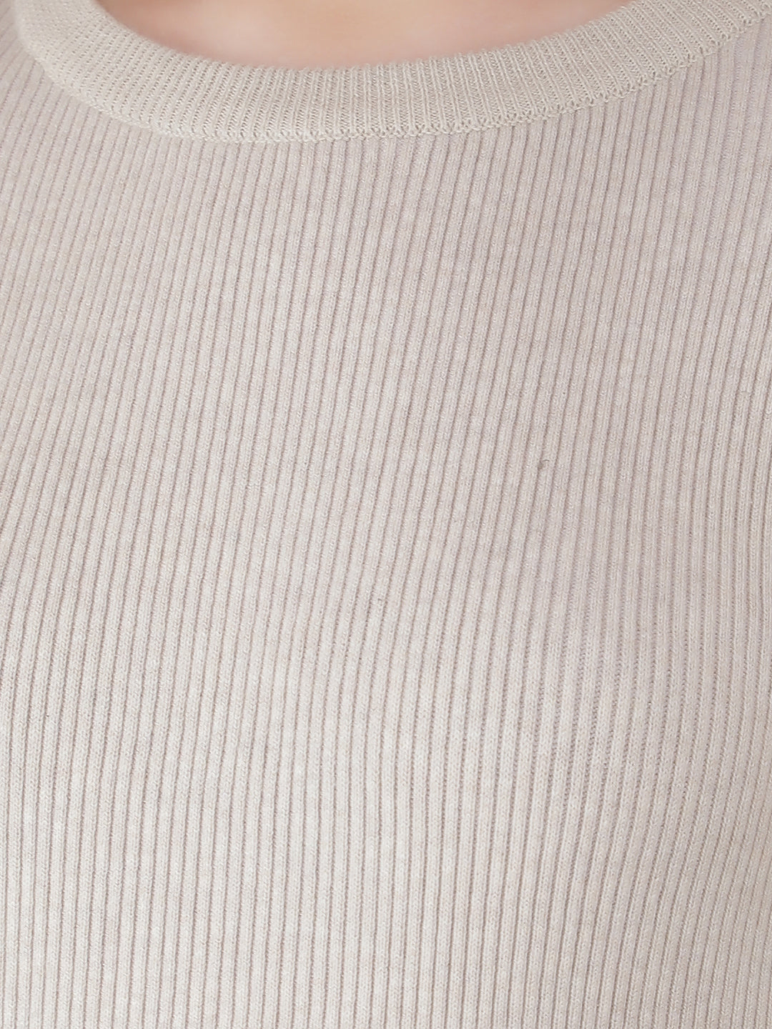 Beige Jacquard Dress