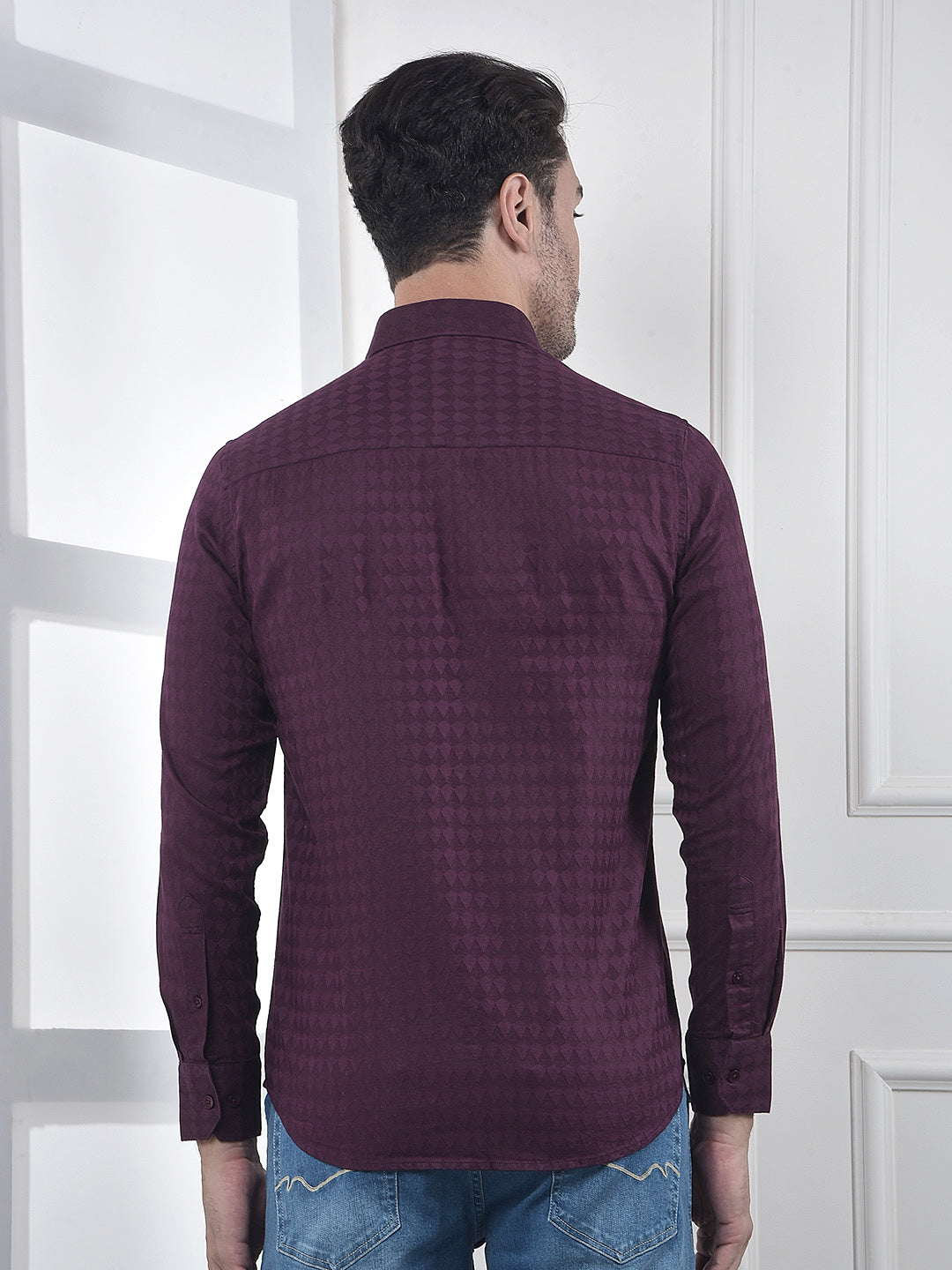 Origin Flow Wine Printed Shirt