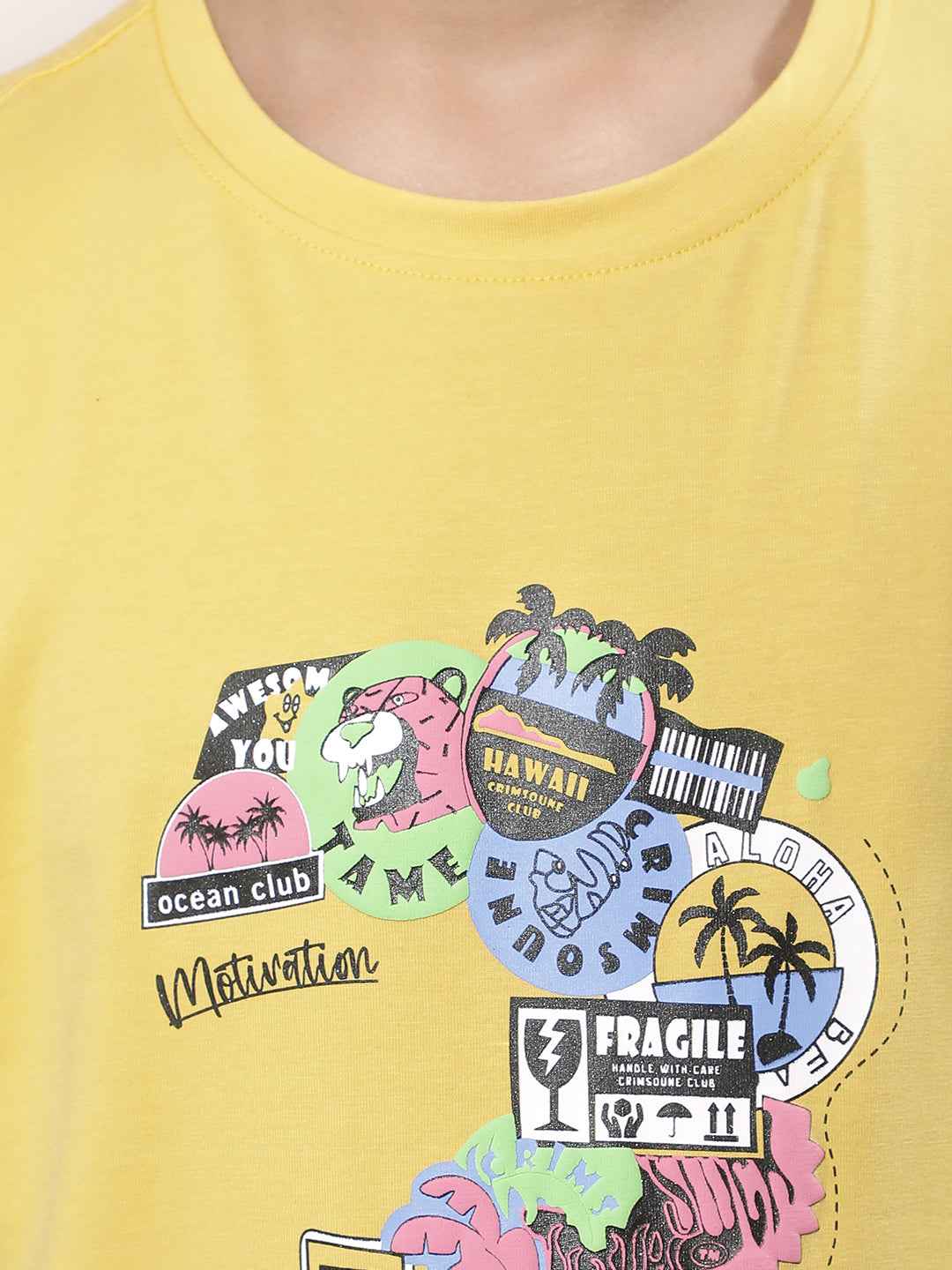 Yellow Graphic Print T-Shirt