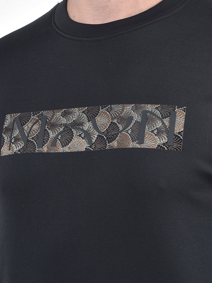 Black Graphic Print Sweatshirt