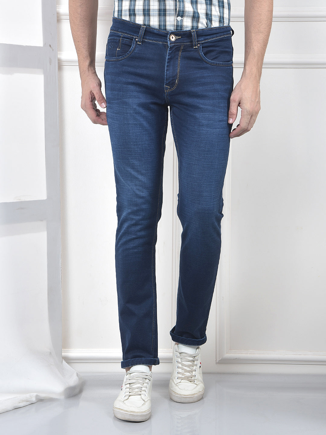 Urbanedge Slim Dark Wash Blue Jeans