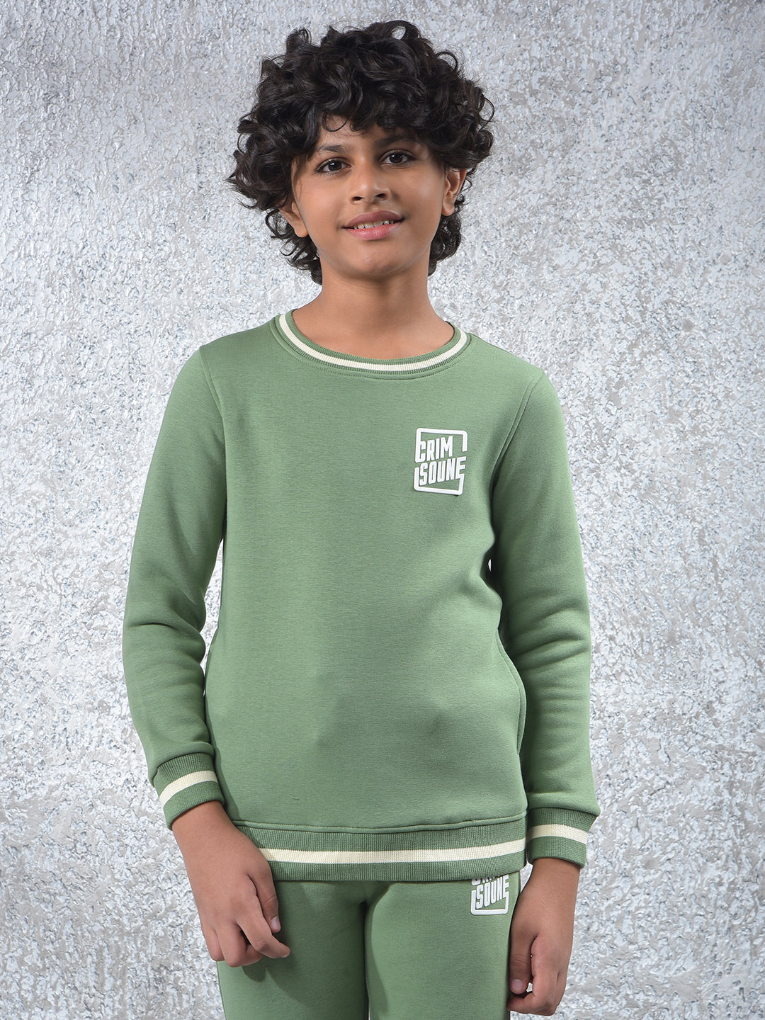 Ultra Soft Green Printed Sweatshirt