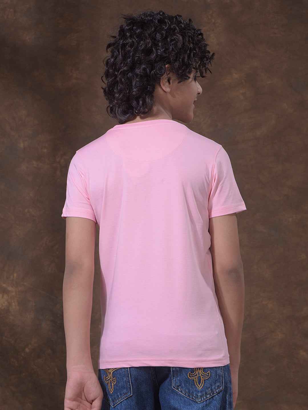 Pink Typographic Print T-Shirt