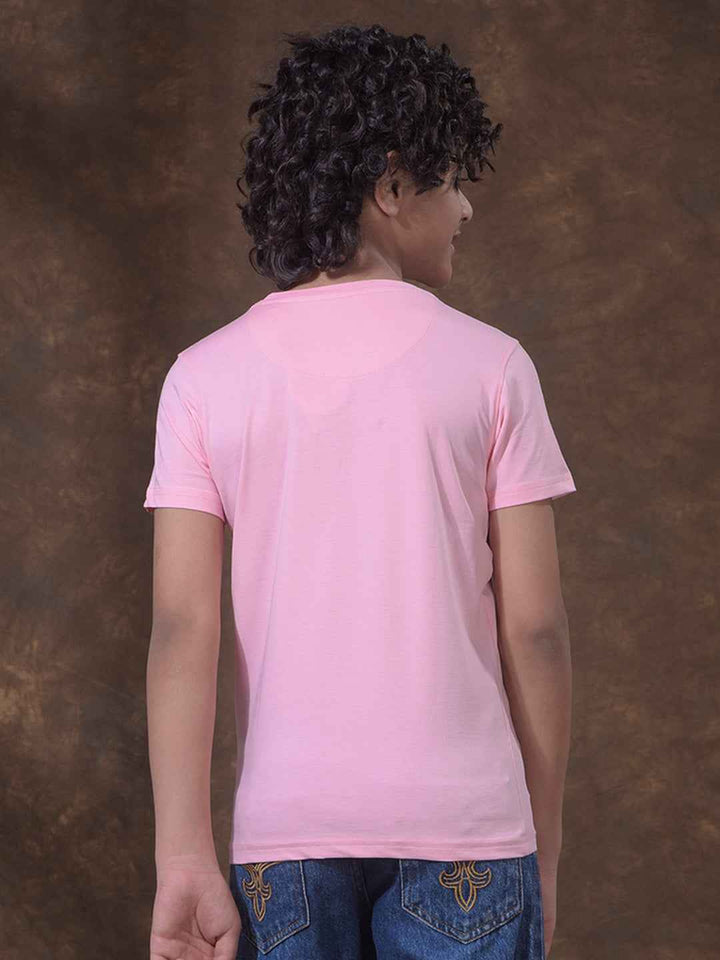 Pink Typographic Print T-Shirt