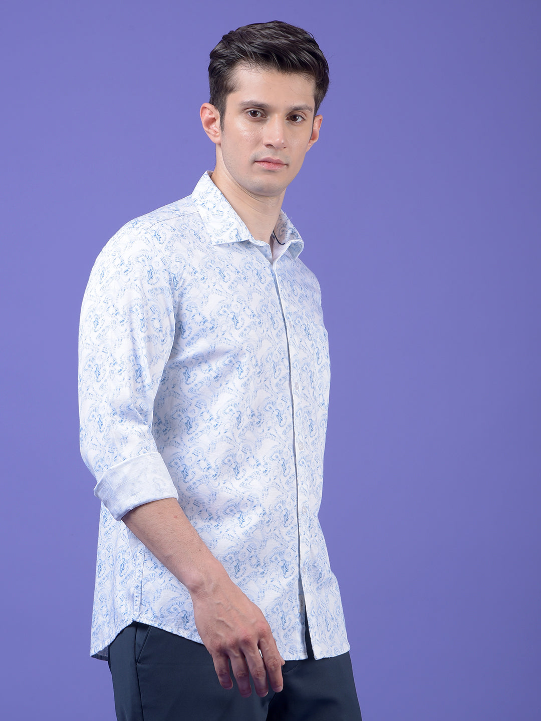 Blue Printed Shirt